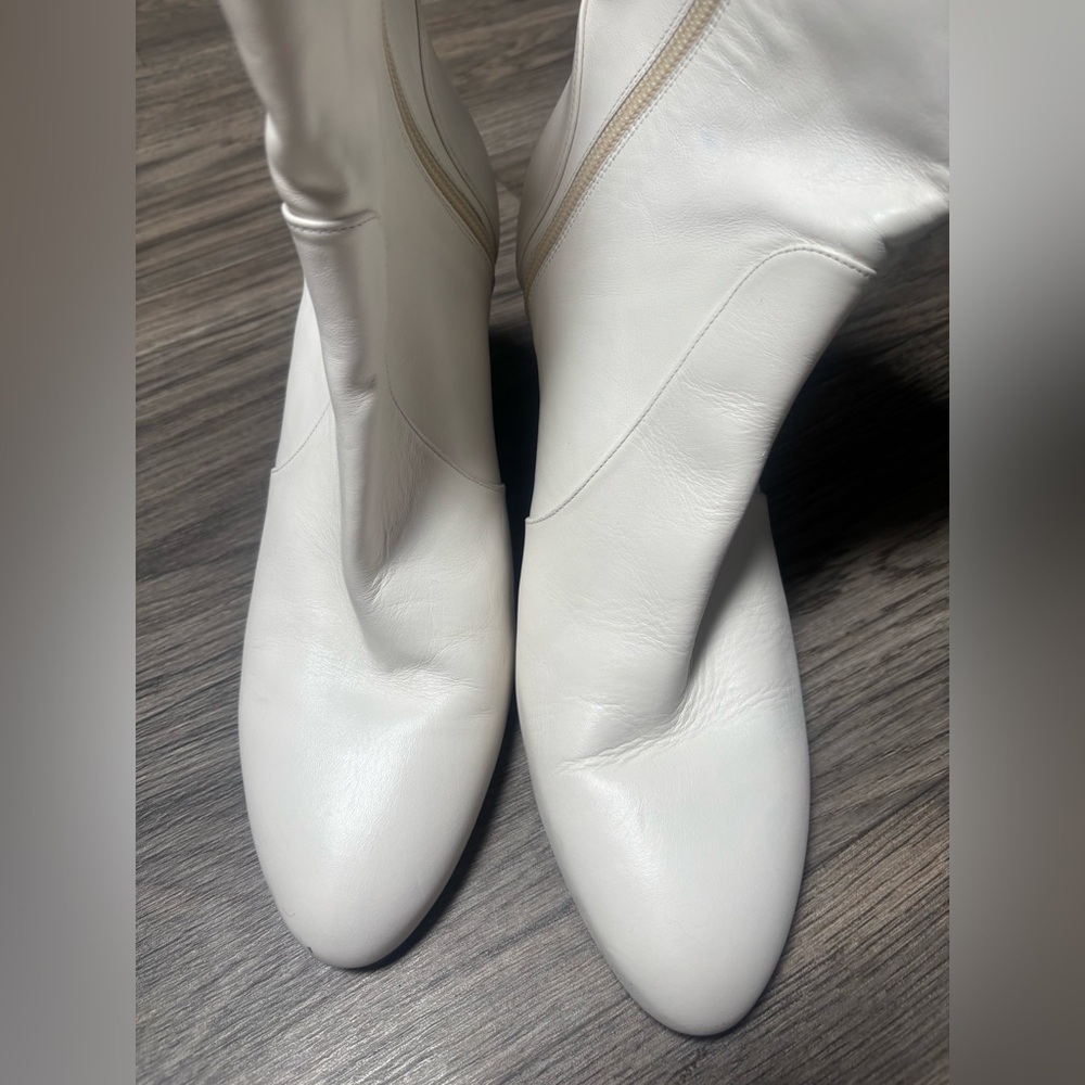 STUART WEITZMAN White Ankle Boots heels size 10 - Picture 10 of 12